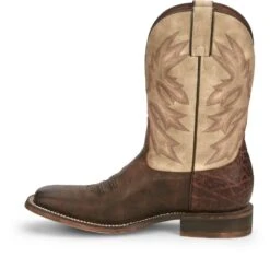 'Nocona' Men's 11" Henry Western Square Toe - Antiqued Brown Cowhide / Vintage Stone -Men's Shoes Store NCA 009 HR5570 1024x1024@2x