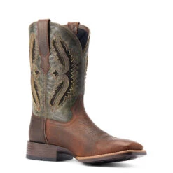 'Ariat' Men's 11" Rowder VentTEK 360° Western Square Toe - Rust / Forest Green -Men's Shoes Store S23 MNS WEST 10044478 medial 1024x1024@2x