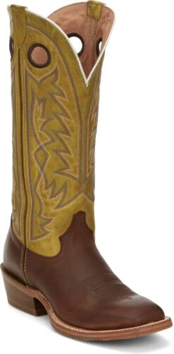 'Tony Lama' Men's 15" Fairview Buckaroo Western Square Toe - Brown / Moss Green -Men's Shoes Store TNL 001 SA2001 1024x1024@2x