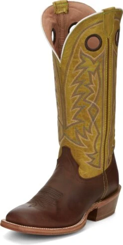 'Tony Lama' Men's 15" Fairview Buckaroo Western Square Toe - Brown / Moss Green -Men's Shoes Store TNL 010 SA2001 1024x1024@2x